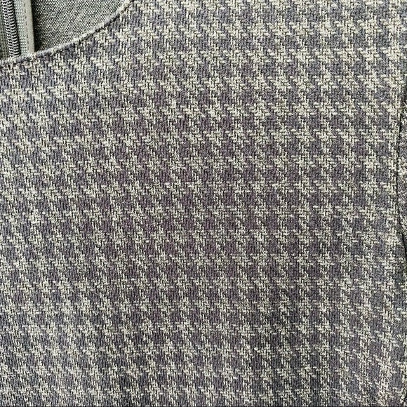 Theory Multi Houndstooth Fitted Half Sleeve Top Black Sz P - Picture 3 of 11